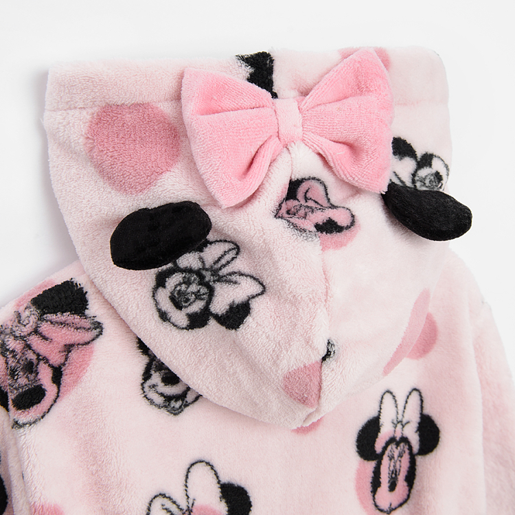 Minnie Mouse pink hooded bathrobe