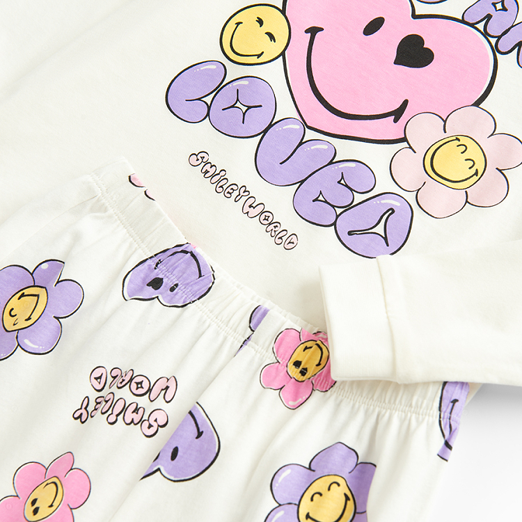 Πυτζάμες λευκές SMILEY WORLD