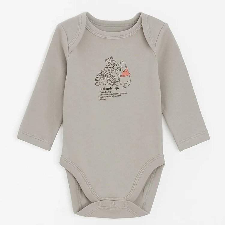Winnie the Pooh long sleeve bodysuits- 5 pack