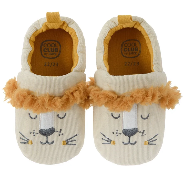 Slippers with a cat print