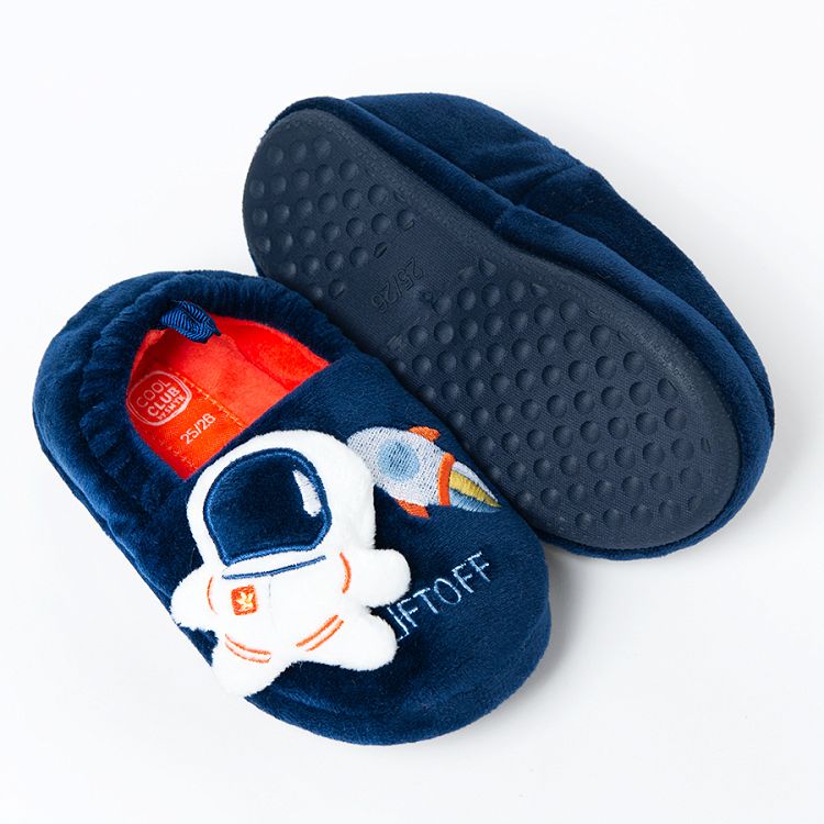 Navy blue space slippers