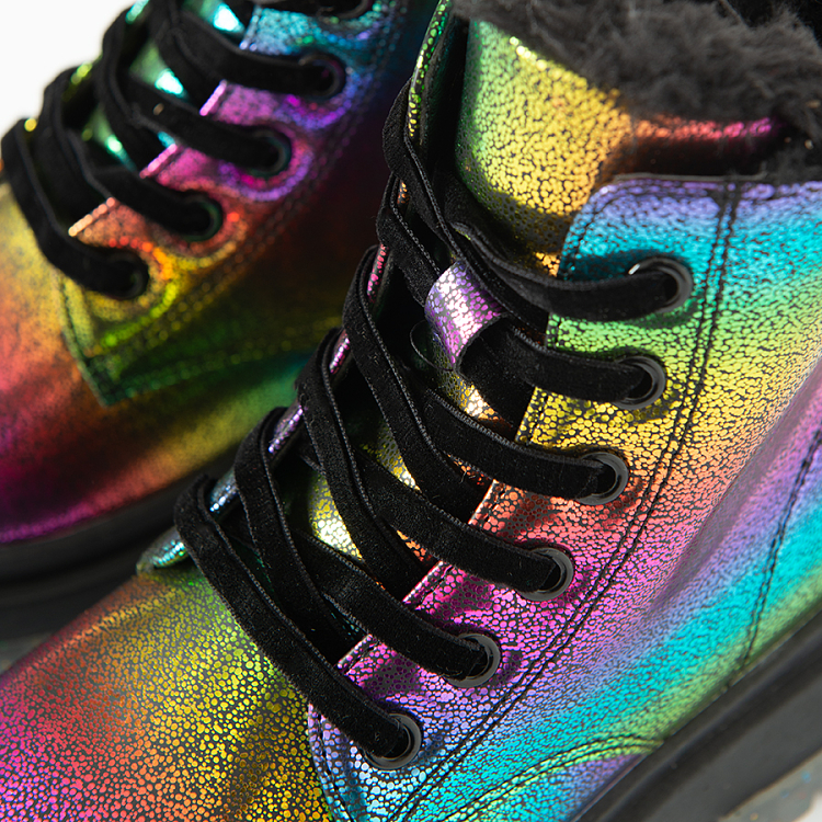 Metalic multi color boots