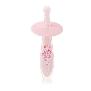 Soft pink toothbrush