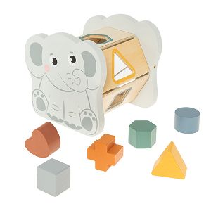 Ξύλινο παιχνίδι ελεφαντάκι με σχήματα