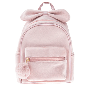 Backpack bow pink pompom