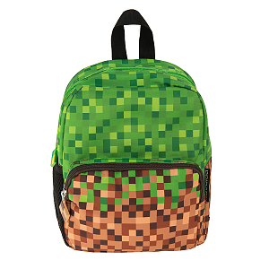 Σακίδιο πράσινο με στάμπα Pixels