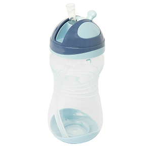 Training cup blue with straw
