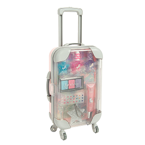 Cosmetics set in a suitcase