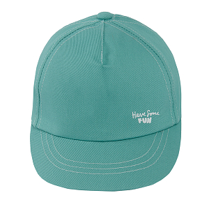 Turquoise jockey cap