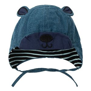 Blue hat with ears