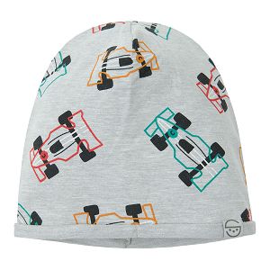 Grey cap with Formula1 cars print