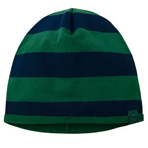 Green and blue cap