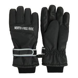 Black ski gloves