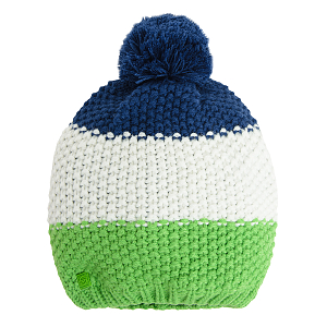 Σκούφος ριγέ μπλε, λευκό, πράσινο