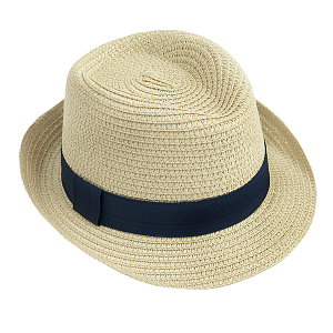 Beige straw hat