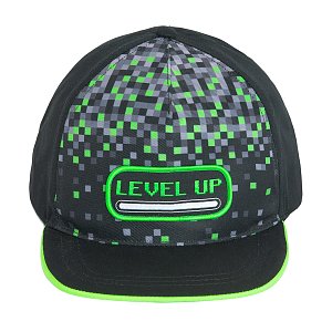 Καπέλο jockey μαύρο με στάμπα LEVEL UP