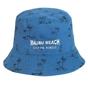 Καπέλο μπλε με στάμπα MALIBU BEACH