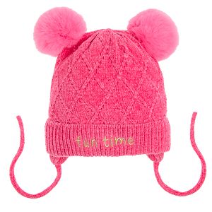 Pink winter cap
