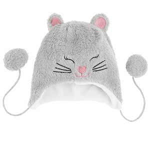 Grey cat cap