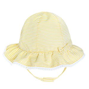 Yellow sun hat with bow