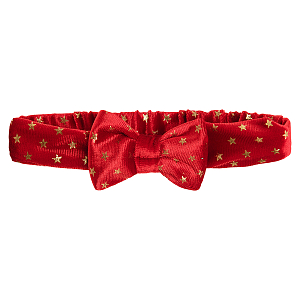 Red headband with stars print