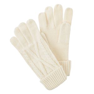 Ecru knot gloves