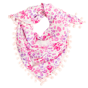 Pink animal print scarf