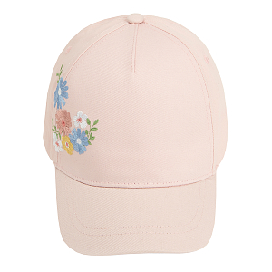 Light pink jockey hat flowers print