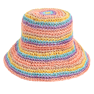 Mix color straw summer hat