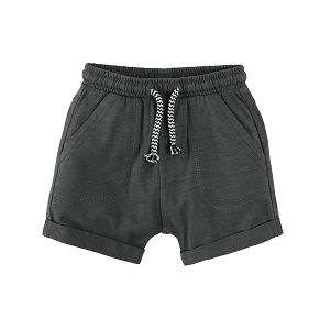 Dark grey shorts with cord