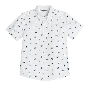 Short sleeve shirt with small crabs print