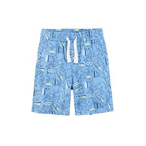 Blue shorts with sharks