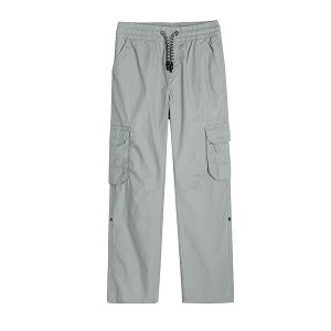 Grey trousers with cord and pockets