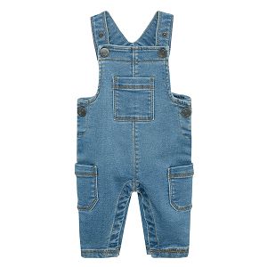 Blue dungaree trousers