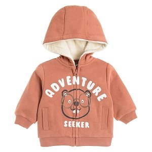 Brick zip through hoodie