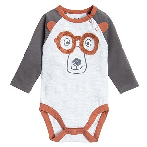 Cream long sleeve bodysuit