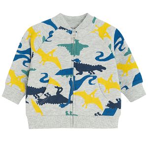 Gret zip through sweatshirt with dinosaurs print
