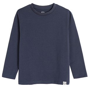 Dark blue long sleeve blouse