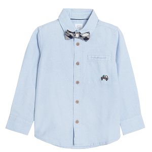 Button down shirt with bow tie
