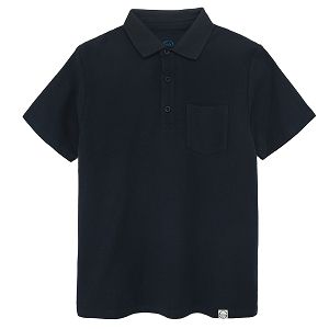 Polo navy blue short sleeve blouse