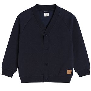 Navy blue zip trough sweatshirt