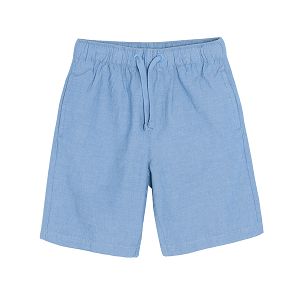 Navy blue melange classic shorts
