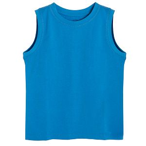 Purple sleeveless T-shirt with chest pocket