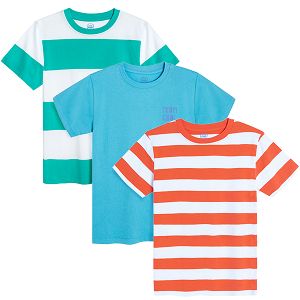 Stripes and monochrome short sleeve T-shirts