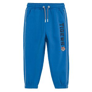 Blue tigers jogging pants with adjustable waist