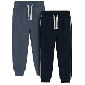 Blue grey and black jogging pants- 2 pack
