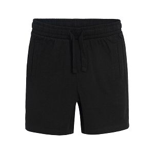 Black shorts with adjustable waist