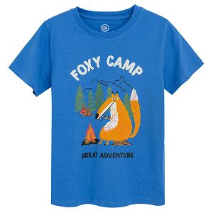 Μπλούζα κοντομάνικη μπλε με στάμπα FOXY CAMP