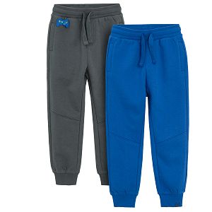 Blue and black jogging pants- 2 pack