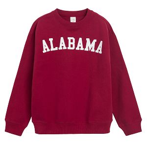Red long sleeve sweatshirt 'ALABAMA'